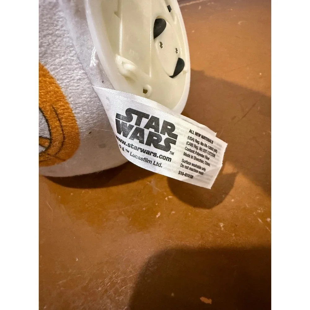 Star Wars BB-8 Bump N Go Plush Kids OS White Orange Excellent Motorized Toy
